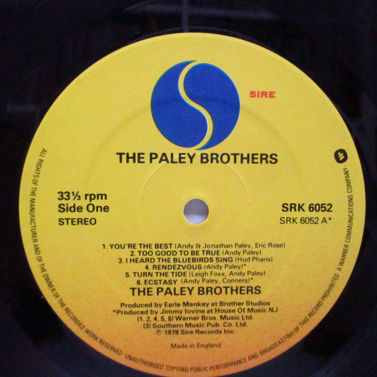 PALEY BROTHERS, THE (パーリー・ブラザース)  - The Paley Brothers (UK オリジナル LP/ステッカー付ジャケ）feat.ラモーンズ、ブロンディ!