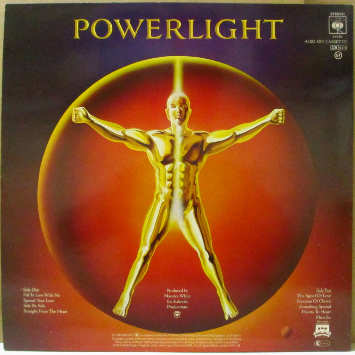 EARTH, WIND & FIRE (アース・ウィンド・アンド・ファイアー)  - Powerlight (UK '83 初回オリジナル・ステレオ LP+インナー/宣伝円形ステッカー付きジャケ)近年稀な超美品！
