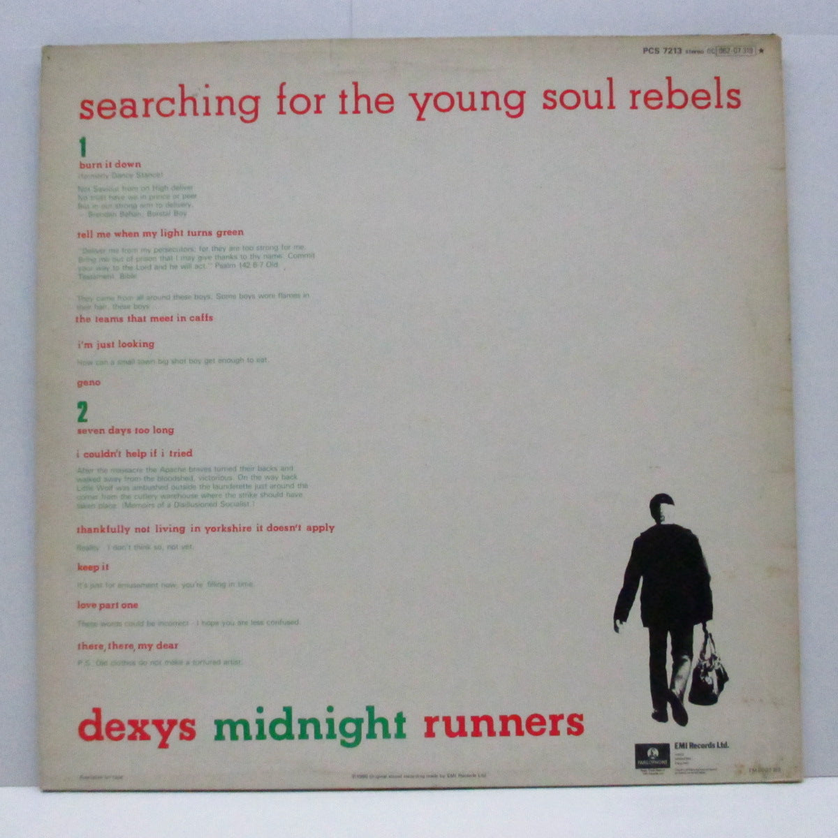 DEXYS MIDNIGHT RUNNERS (ディキシーズ・ミッドナイト・ランナーズ)  - Searching For The Young Soul Rebels (UK オリジナル LP+インナー無)