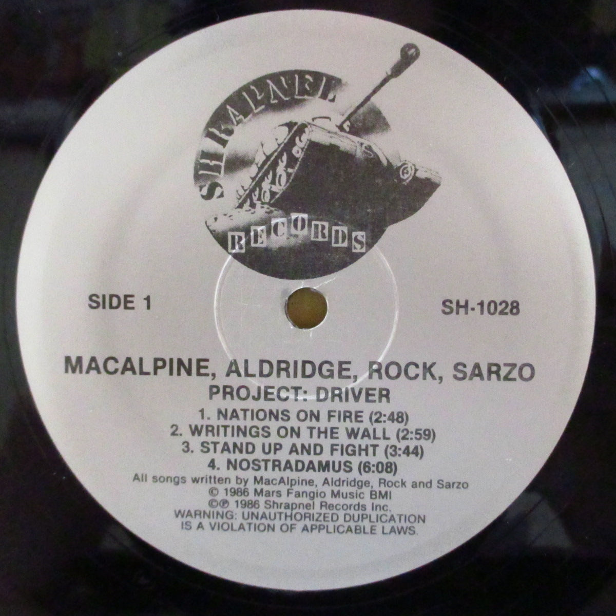 MACALPINE-ALDRIDGE-ROCK-SARZO (マカパイン・アルドリッジ・ロック・サーゾ)  - Project: Driver (US オリジナル LP) '86年豪華共演バンド唯一のアルバム