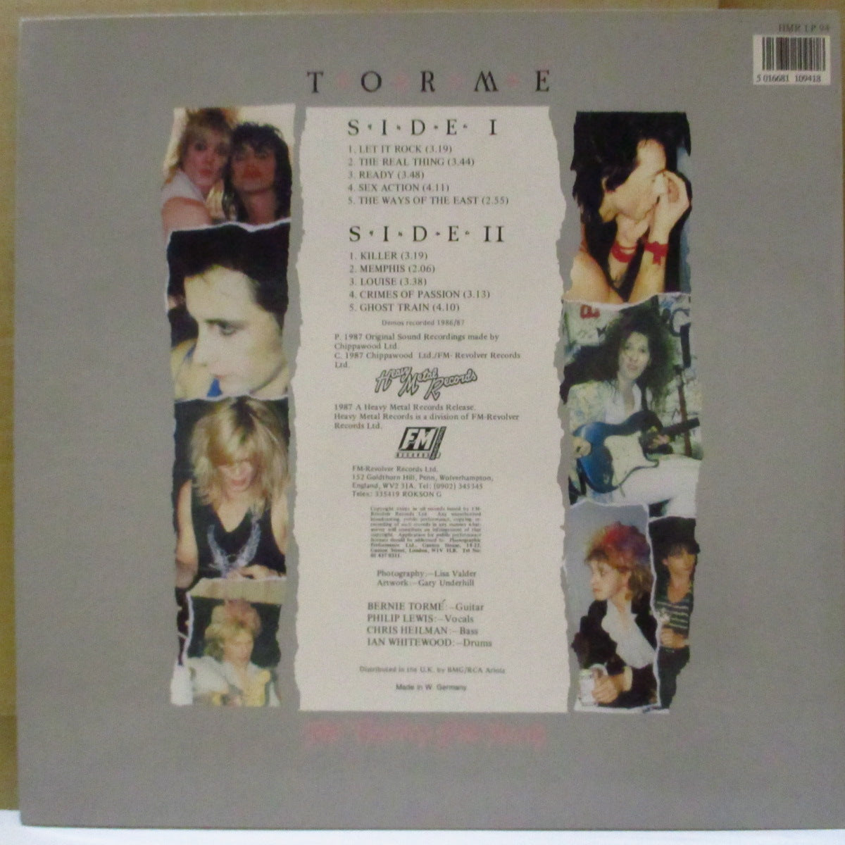 (BERNIE) TORME (バーニー・トーメ)  - Die Pretty Die Young (UK オリジナル LP) '87年2ndアルバム