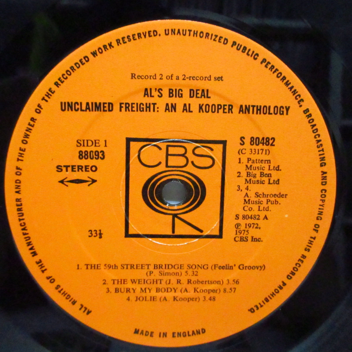 AL KOOPER (アル・クーパー) - Al's Big Deal / Unclaimed Freight