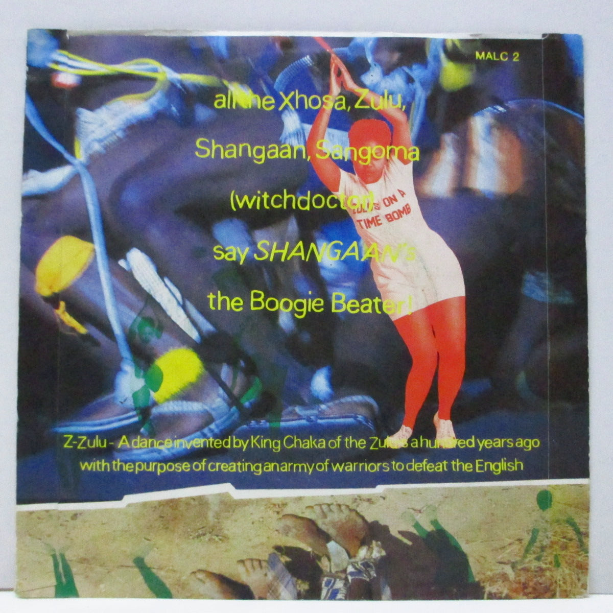 MALCOLM McLAREN With The McLarenettes (マルコム・マクラーレン・ウィズ・ザ ・マクラーネッツ)  - Soweto / Zulu's On A Time Bomb (UK オリジナル「緑ラベ」フラットセンター 7"/光沢ジャケ)