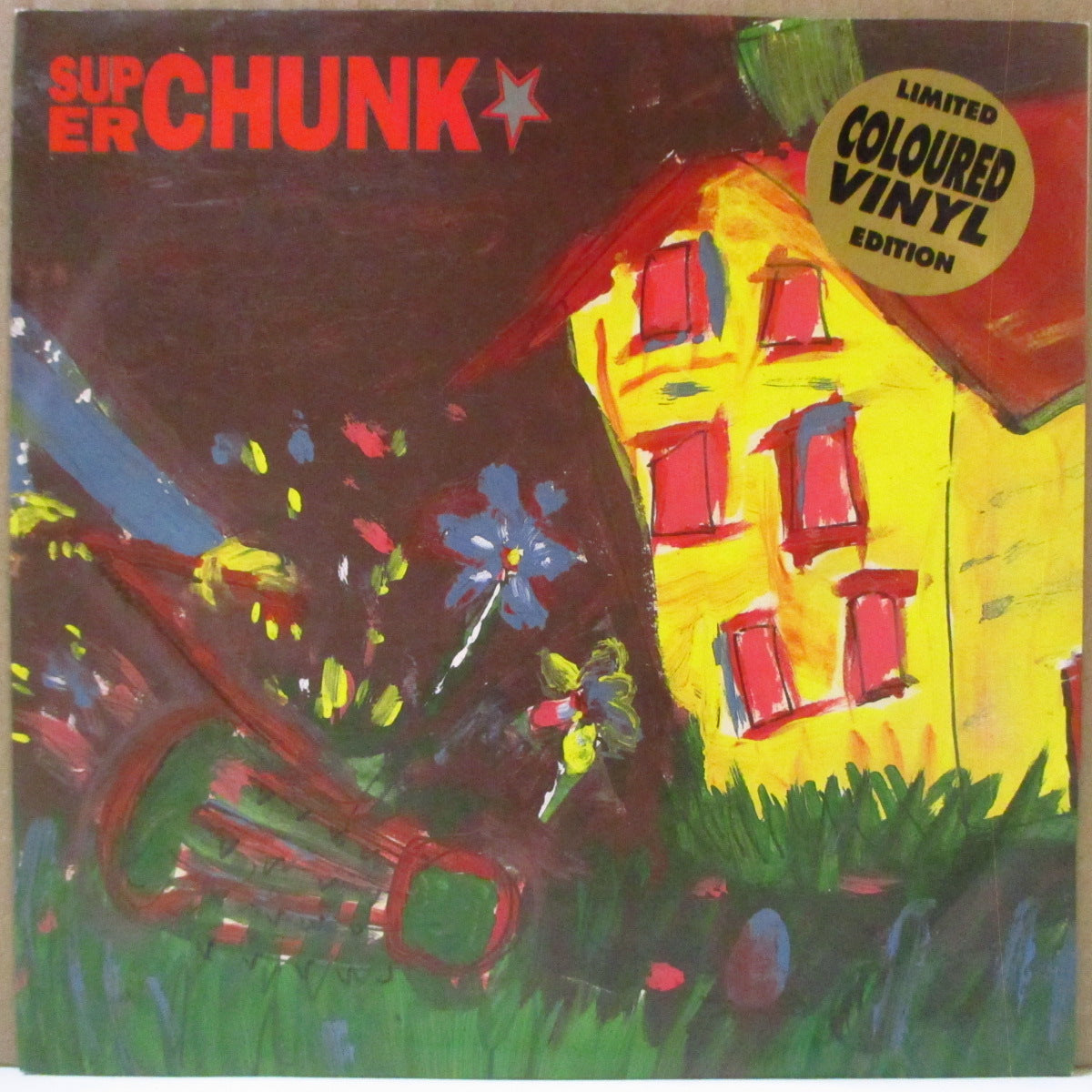 SUPERCHUNK (スーパーチャンク)  - Mower (German 限定「クリアオレンジヴァイナル」 7インチ+レアステッカー付き光沢ジャケ)