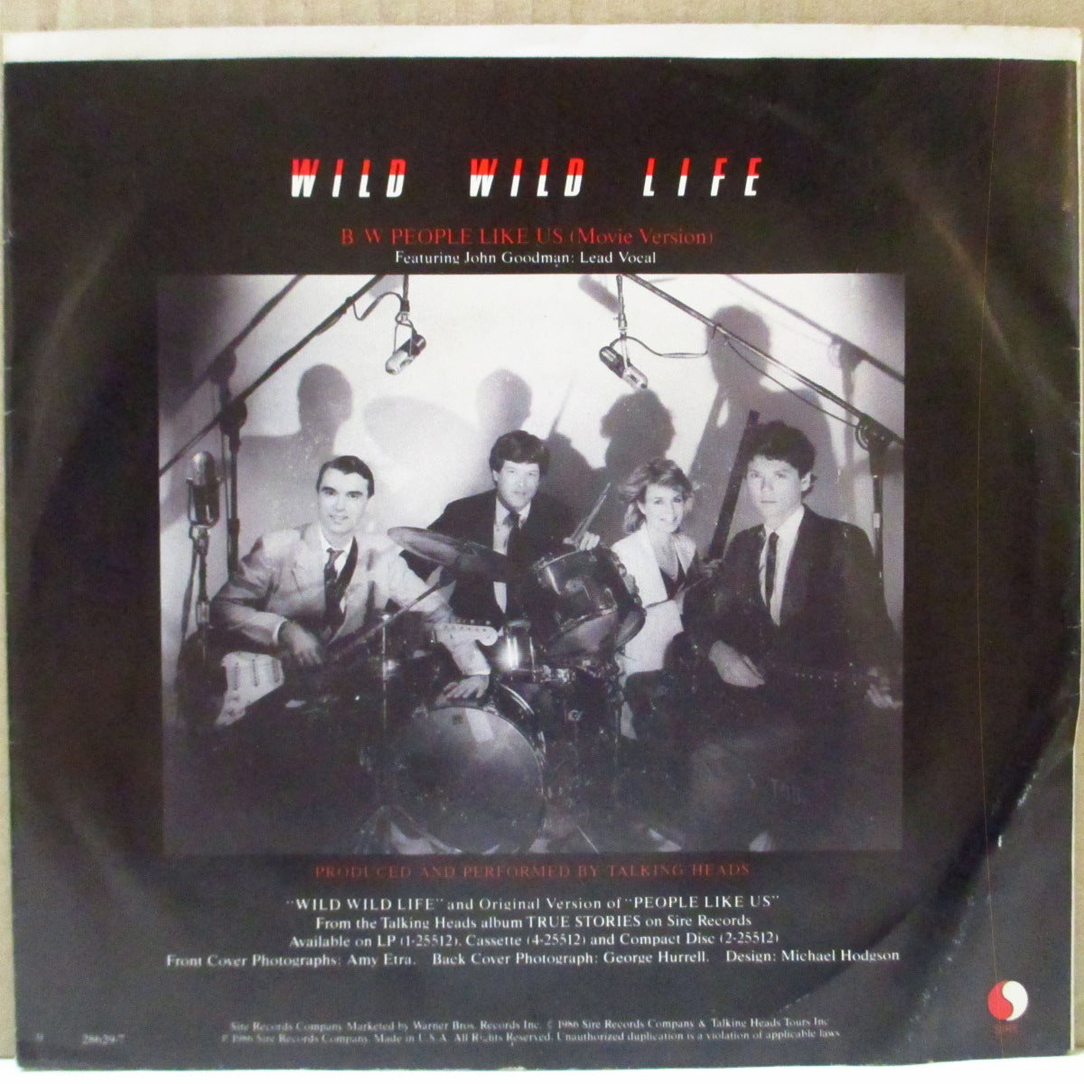 TALKING HEADS (トーキング・ヘッズ)  - Wild Wild Life (US オリジナル 7インチ+光沢ソフト紙ジャケ)