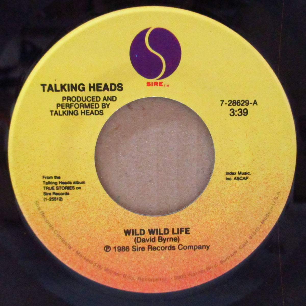 TALKING HEADS (トーキング・ヘッズ)  - Wild Wild Life (US オリジナル 7インチ+光沢ソフト紙ジャケ)