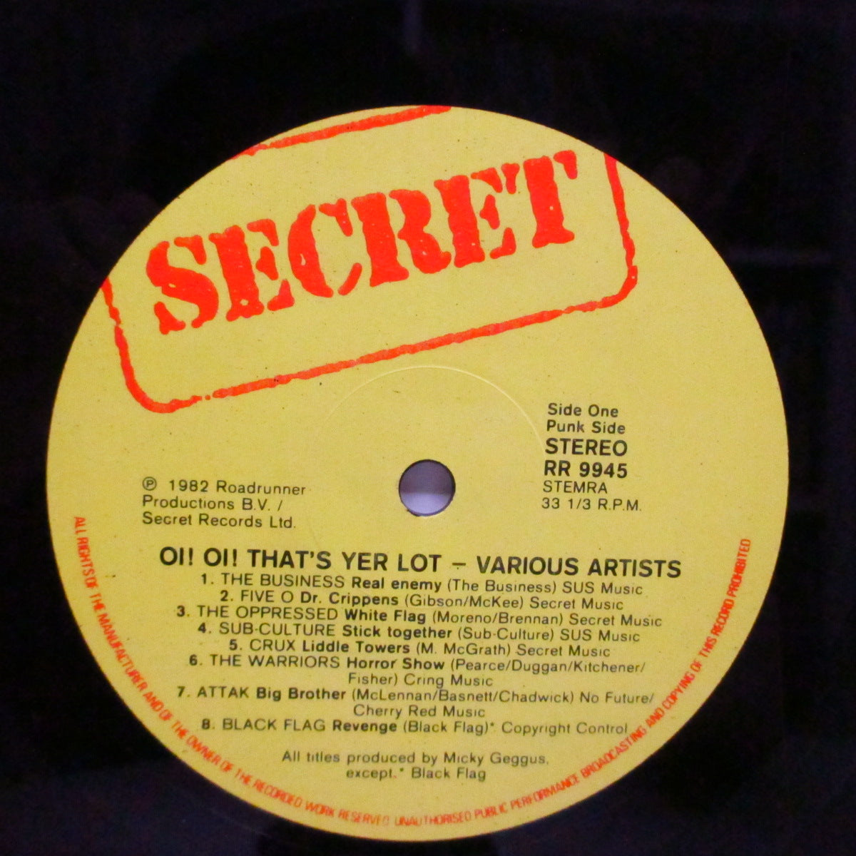 V.A. (80's UK Oi!コンピ！)  - Oi! Oi! That's Yer Lot! (Benelux オリジナル LP/インナー無）