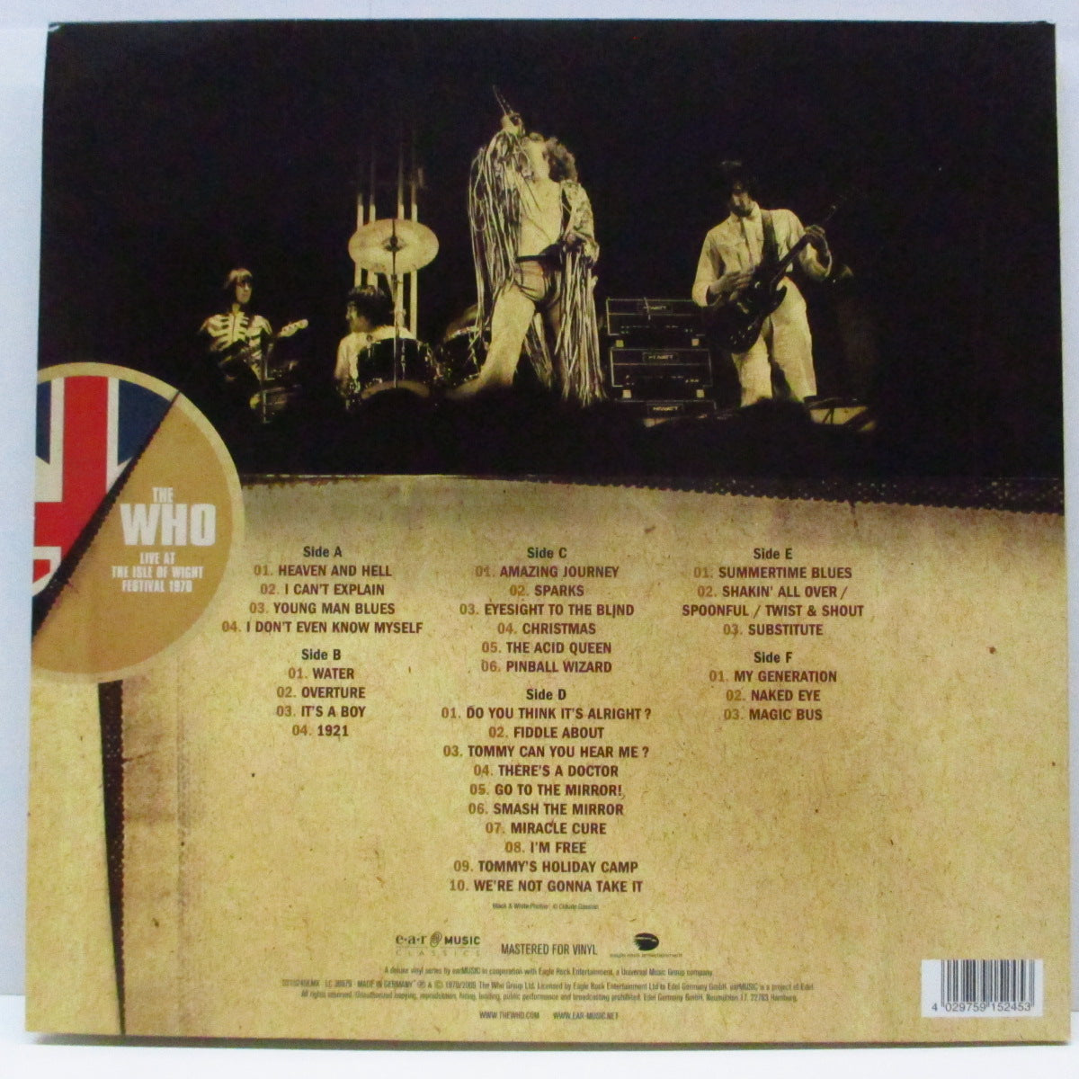 WHO (フー)  - Live At The Isle Of Wight Festival 1970 (UK '20 限定再発「オレンジヴァイナル」3xLP+インナー/見開ジャケ）セインズベリー限定エディション！