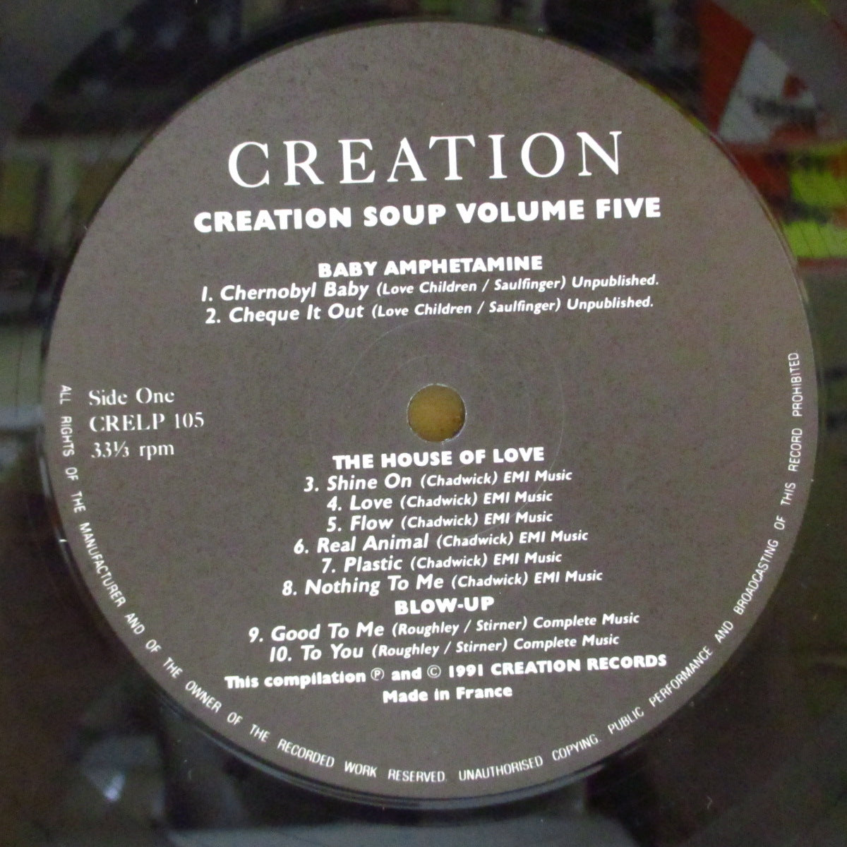 V.A. ('80~'90s UK Creation ネオアコ/インディポップ・コンピ) - Creation Soup Vol. 5 (UK  オリジナル LP)