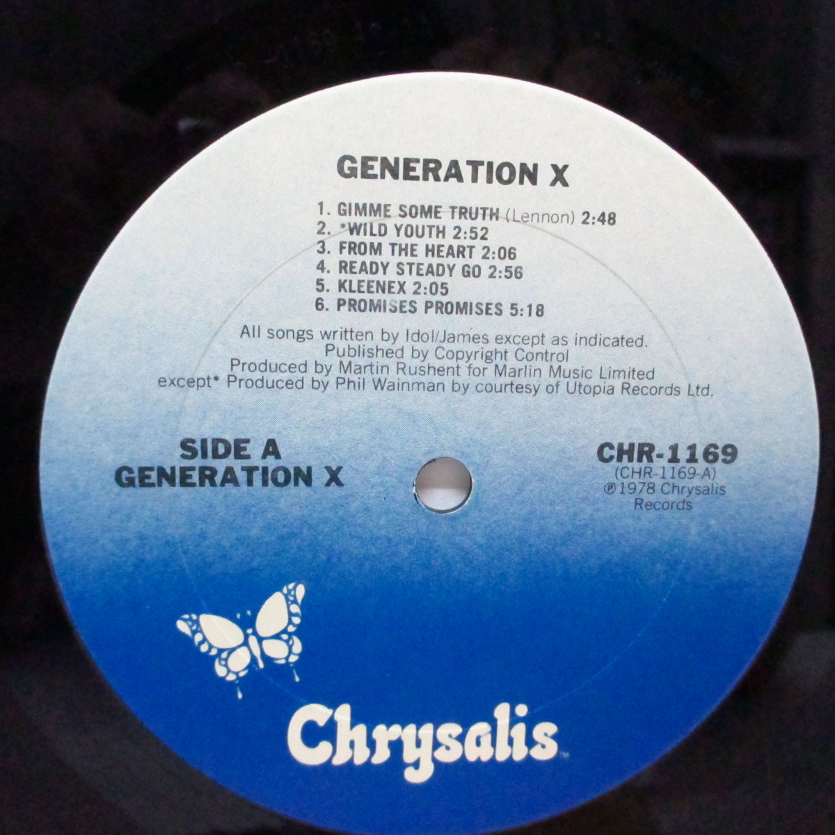 GENERATION X (ジェネレーション X)  - S.T. [1st] (US オリジナル LP) UK盤とは収録曲＆曲順違い！