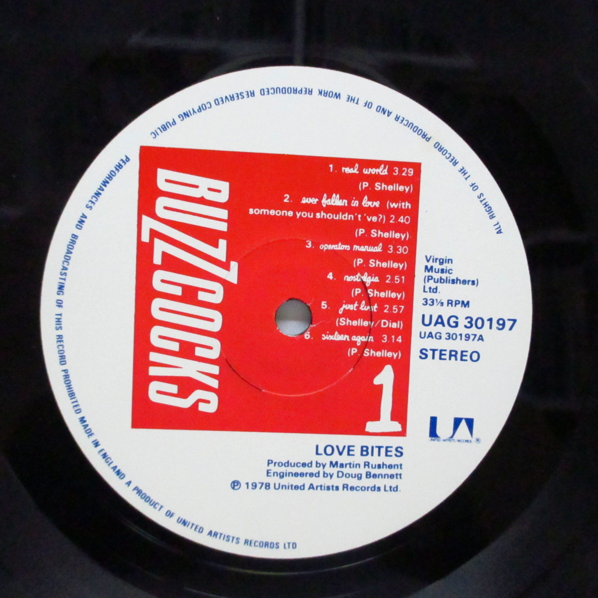 BUZZCOCKS (バズコックス) - Love Bites (UK オリジナル LP+インサート