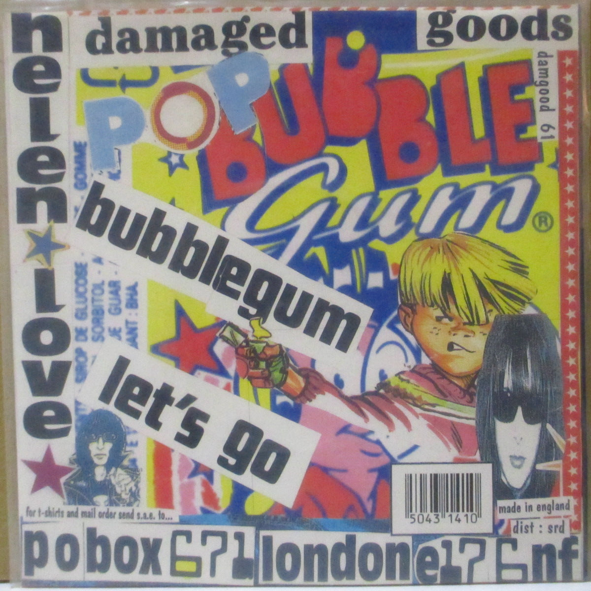 HELEN LOVE (ヘレン・ラヴ)  - Bubble Gum (UK '95 オリジナル「黒盤」7インチ+光沢ソフト紙ジャケ)
