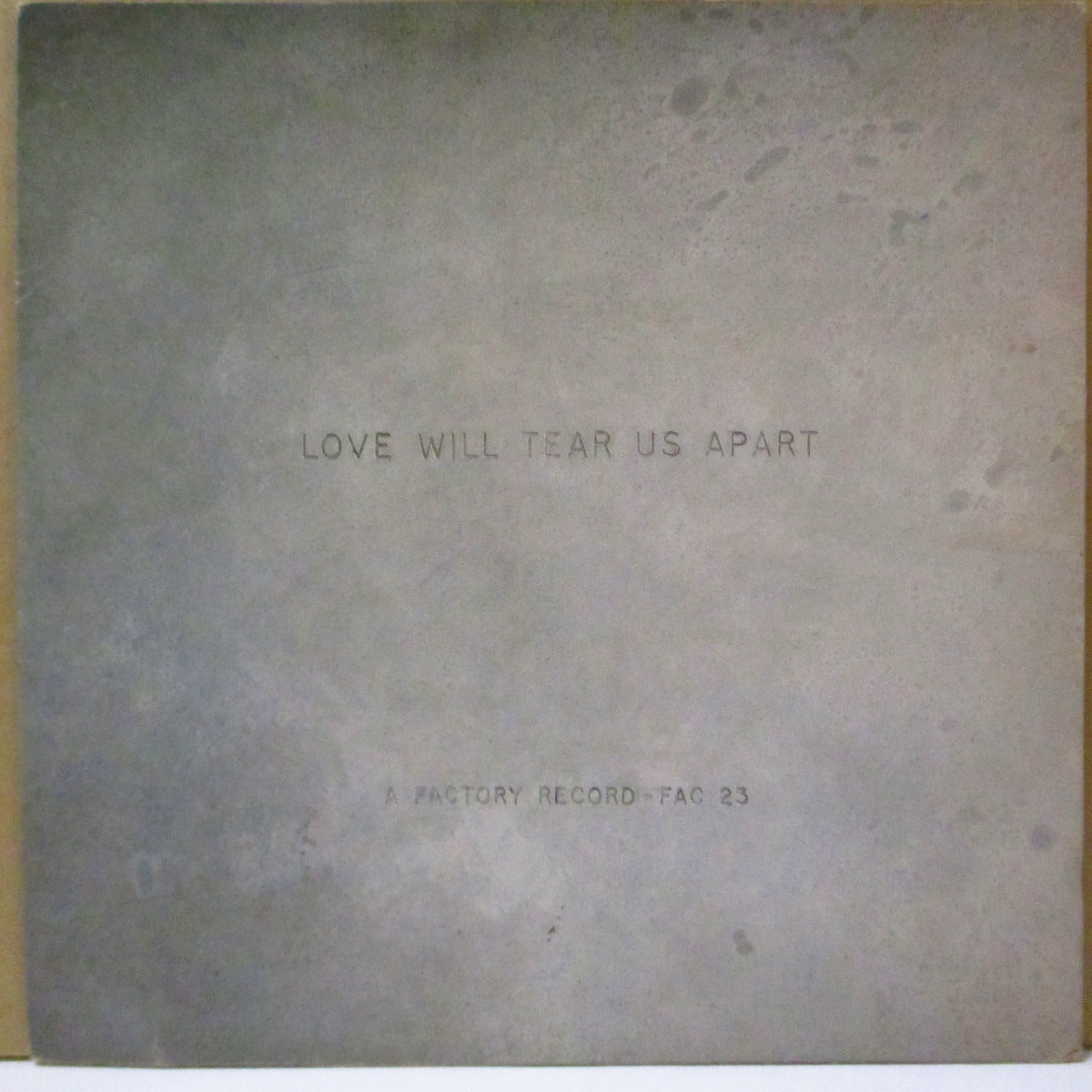 JOY DIVISION (ジョイ・ディヴィジョン)  - Love Will Tear Us Apart +2 (US '81 オリジナル「光に透かすとクリアグレイVINYL」7インチ+光沢固紙ジャケ)