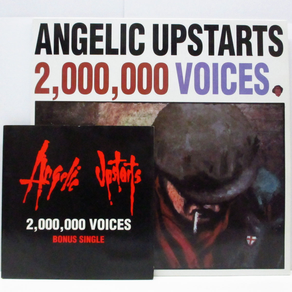 ANGELIC UPSTARTS (エンジェリック・アップスターツ)  - 2,000,000 Voices  (UK '93 再発 LP+、ボーナス7"/Dojo LP 81) インナー無 !