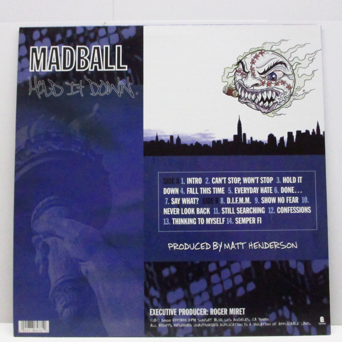 MADBALL (マッドボール)  - Hold It Down (US '00 オリジナル LP+インナー) 4枚目！
