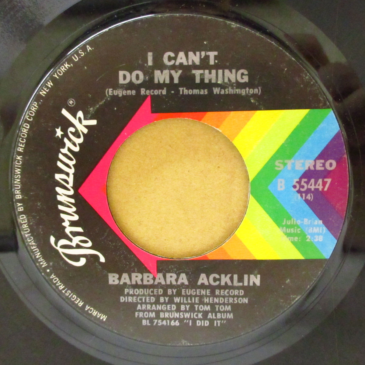 BARBARA ACKLIN (バーバラ・アクリン)  - I Can't Do My Thing (US '71 オリジナル・ステレオ 7インチ)ネッチョリ渋いクロスオーバー・シスター・ファンク！