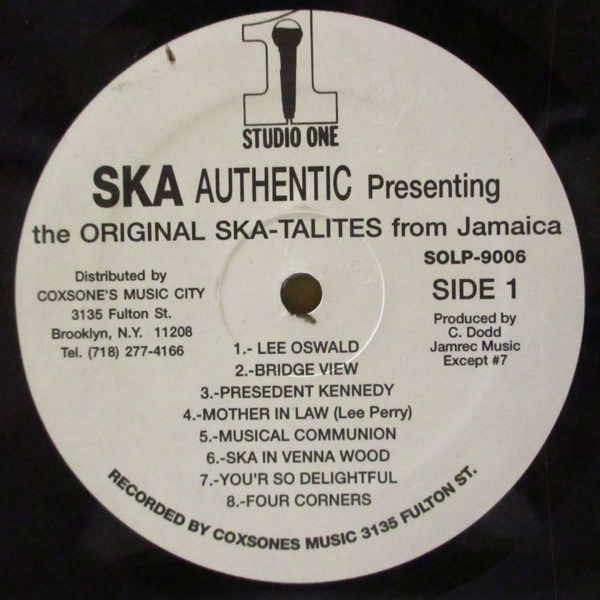 SKATALITES, THE (ザ・スカタライツ)  - Ska Authentic (US '90s 再発「白黒ラベ・NY住所表記白ラベ」モノラル LP)
