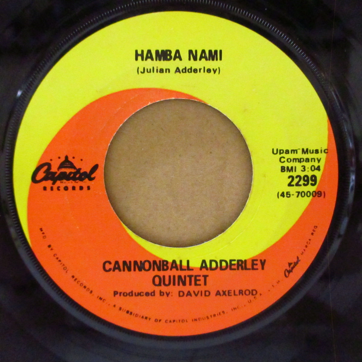 CANNONBALL ADDERLEY (キャノンボール・アダレイ)  - Hamba Nami / Gumba Gumba (US '68 オリジナル7インチ)トロピカルなラテン・ジャズ・ノーザン！