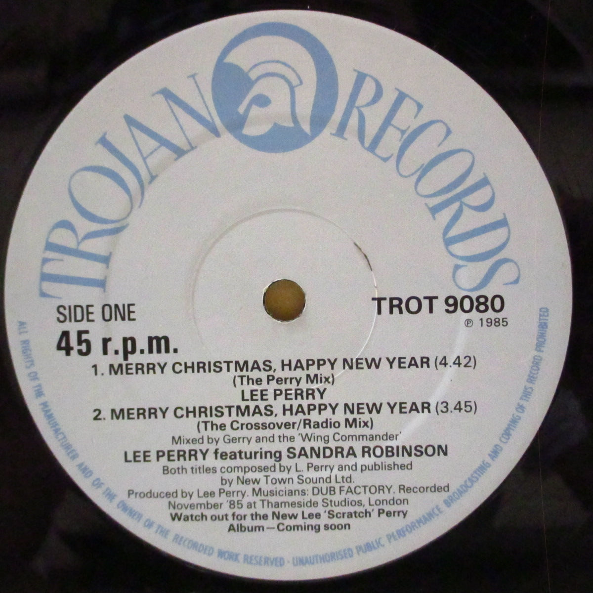 LEE PERRY (リー・ペリー)  - Merry Christmas, Happy New Year (UK '85 オリジナル5曲入り 12インチ+ミニインサート/ダイカットスリーブ)