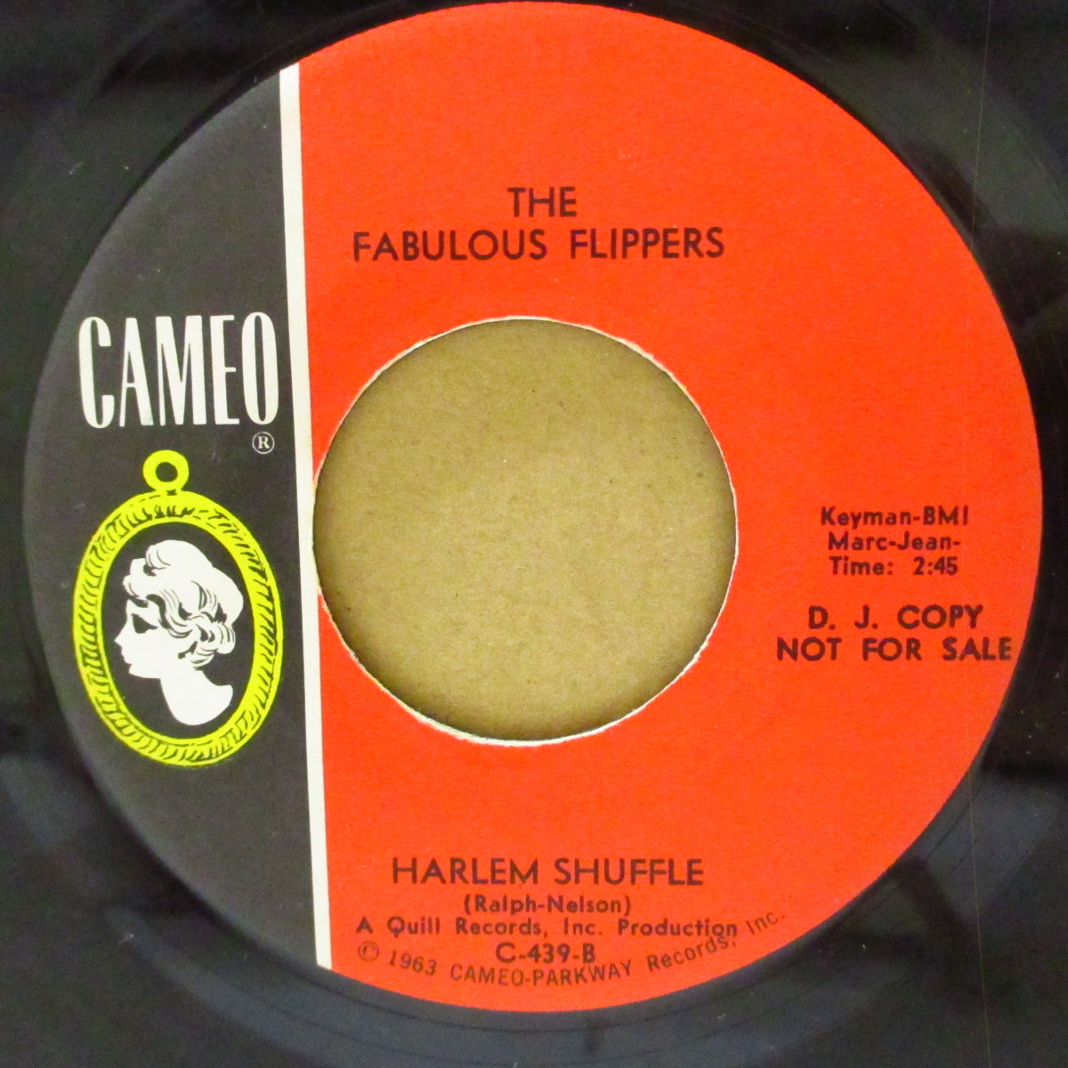 FABULOUS FLIPPERS, THE (ザ・ファブラウス・フリッパーズ)  - Harlem Shuffle (US '66 プロモ「赤・黒ラベ ：歓声入りver」 7インチ)爆ガレージノーザン・カバー！ 