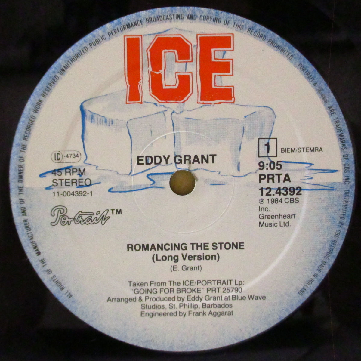 EDDY GRANT (エディ・グラント)  - Romancing The Stone - Long Version (Dutch '84 オリジナル 12インチ)