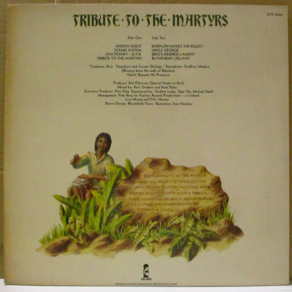 STEEL PULSE (スティール・パルス)  - Tribute To The Martyrs (UK '79 オリジナル LP+固紙インナー/両面コーティングジャケ) 2ndアルバム