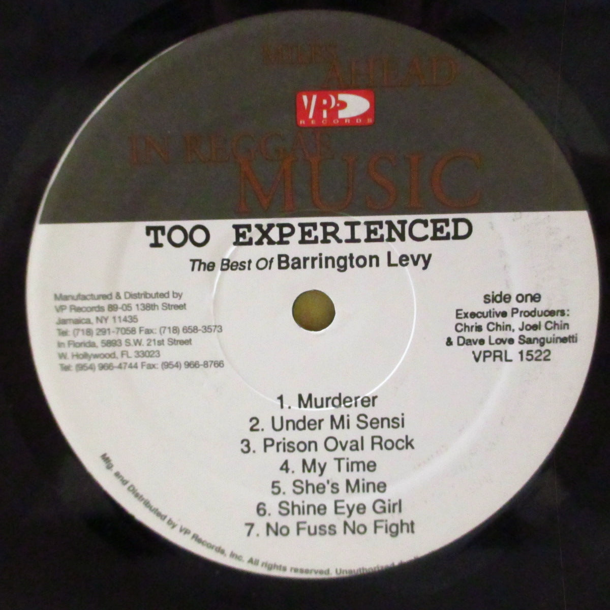 BARRINGTON LEVY (バーリントン・レヴィ)  - Too Experienced... The Best Of Barrington Levy (US '98 オリジナル「通常黒盤」 LP) ベストアルバム