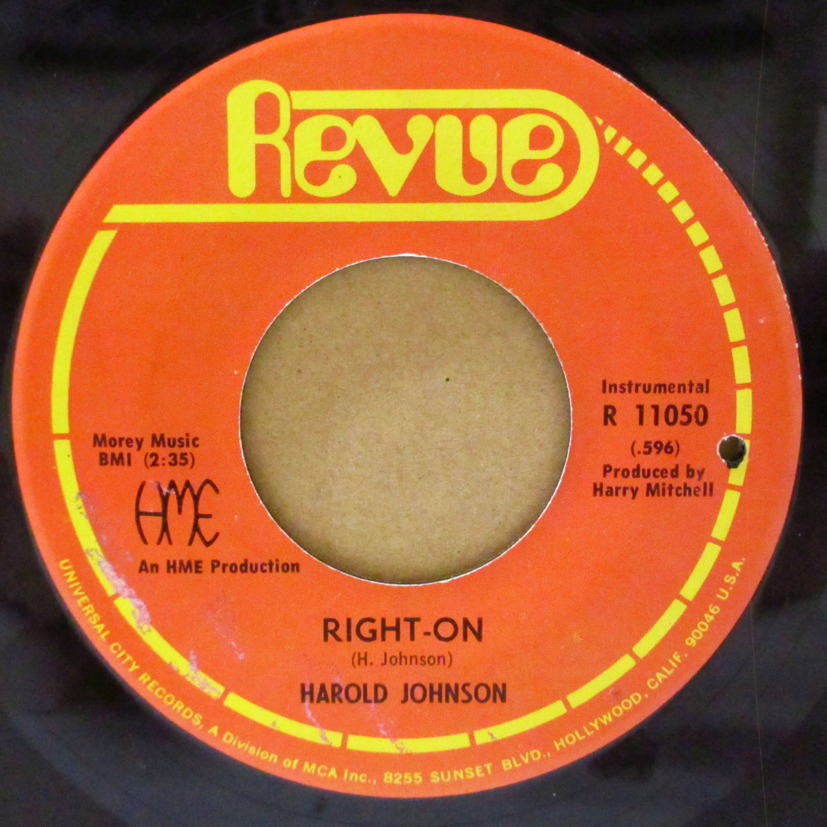 HAROLD JOHNSON (ハロルド・ジョンソン)  - Soul Perception/ Right-On (US '69 オリジナル 7インチ)ラテン・JAZZY・ノーザン！
