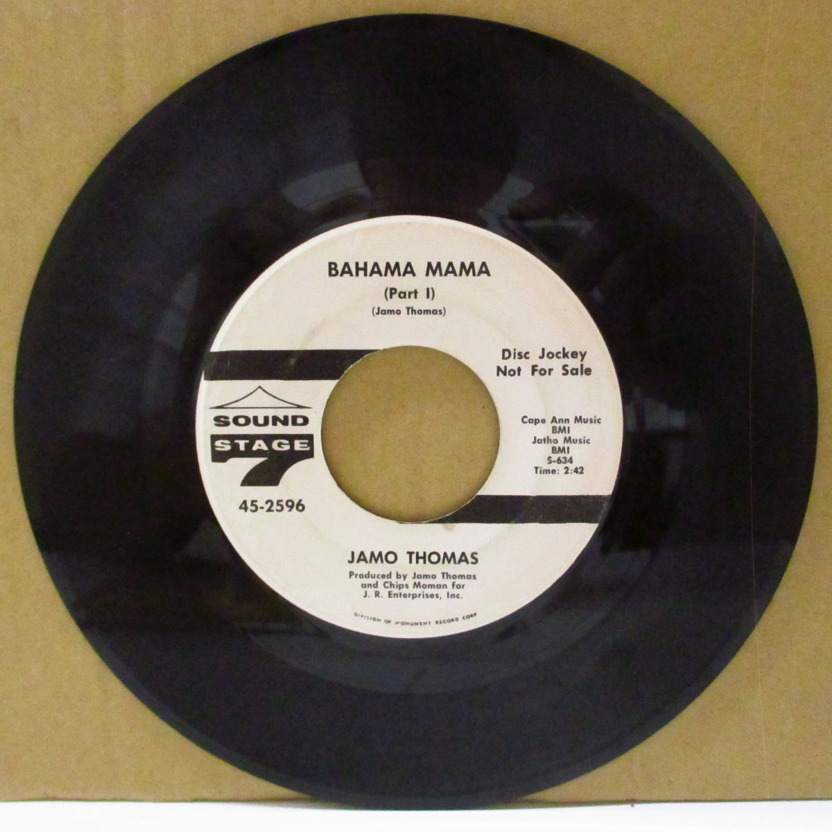 JAMO THOMAS (ジャモ・トーマス)  - Bahama Mama (Part.1&2) (US '67 SS7社プロモ・白ラベ・7インチ)