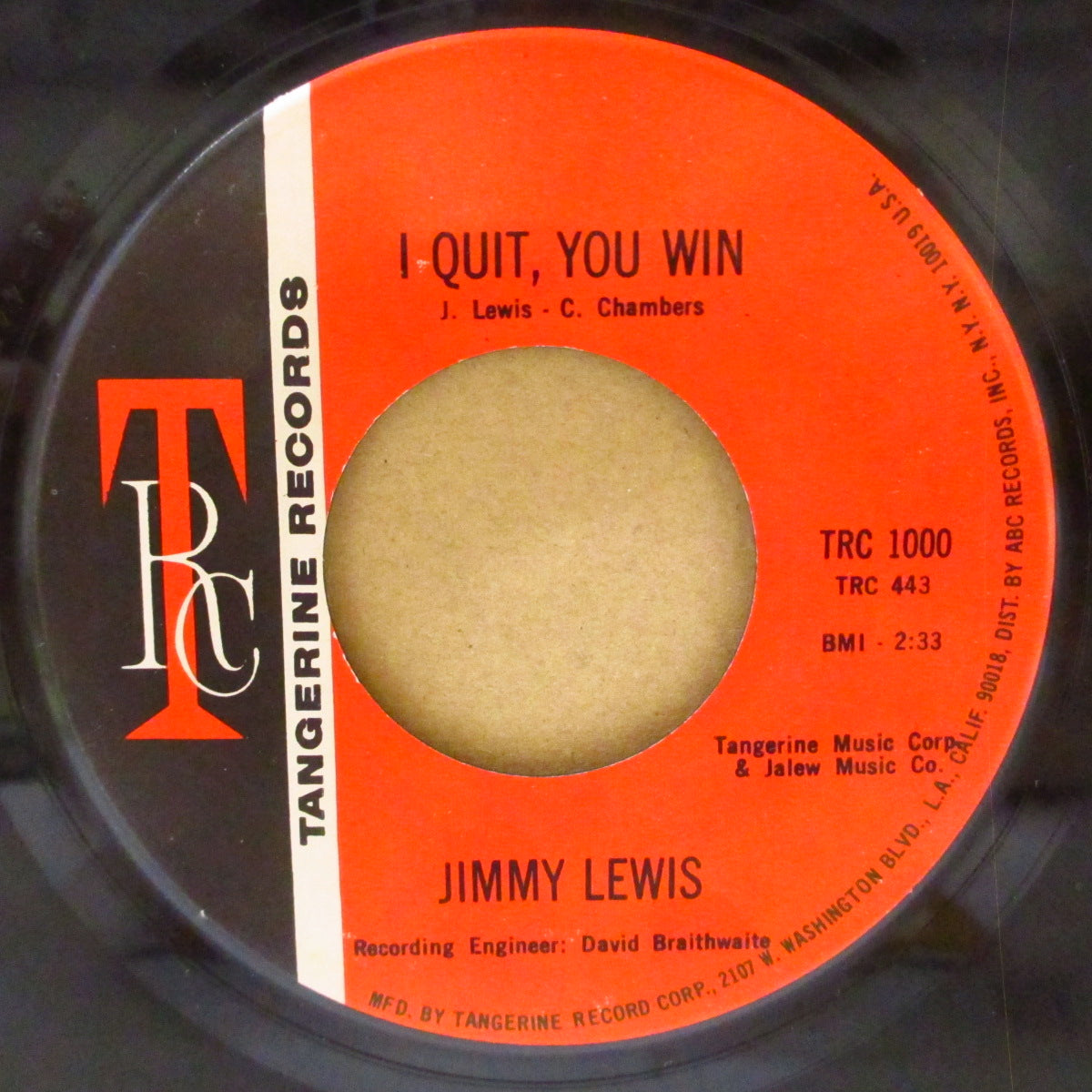 JIMMY LEWIS (ジミー・ルイス)  - I Can't Get No Lovin Nowhere (US '69 オリジナル 7インチ)ワイルド・ファンキー・ノーザン！