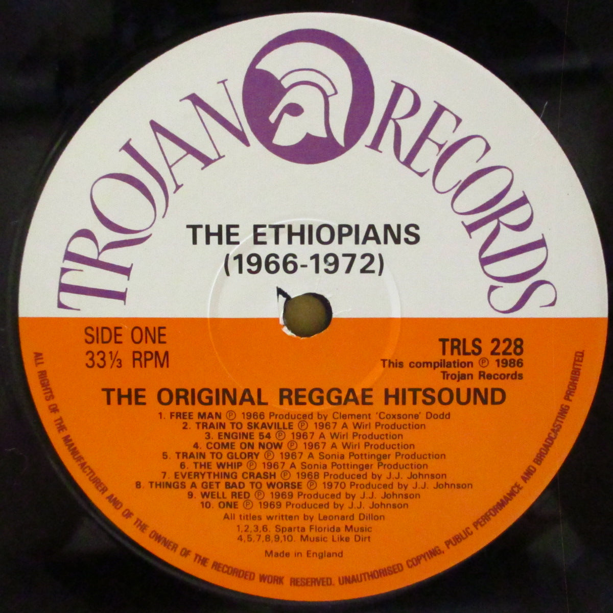 ETHIOPIANS, THE (ジ・エチオピアンズ)  - The Original Reggae Hitsound Of (UK '86 オリジナル「Made In England表記ラベ」 LP) ベストアルバム