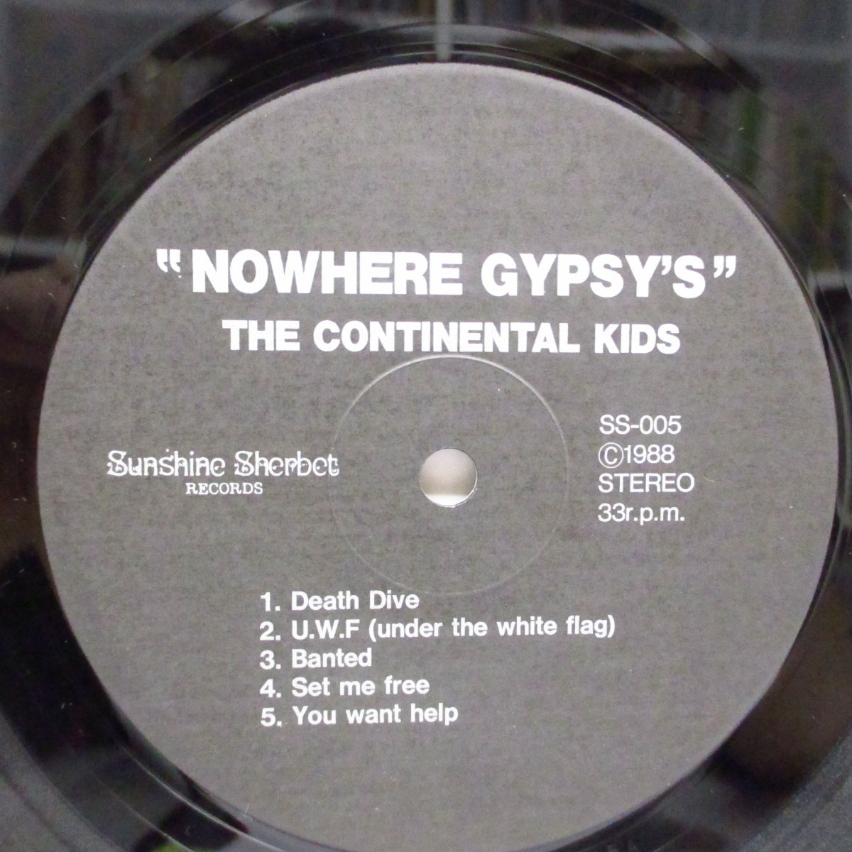CONTINENTAL KIDS, THE (ザ ・コンチネンタル・キッズ)  - Nowhere Gypsy's (Japan '88 オリジナル LP+インサート）セカンド！