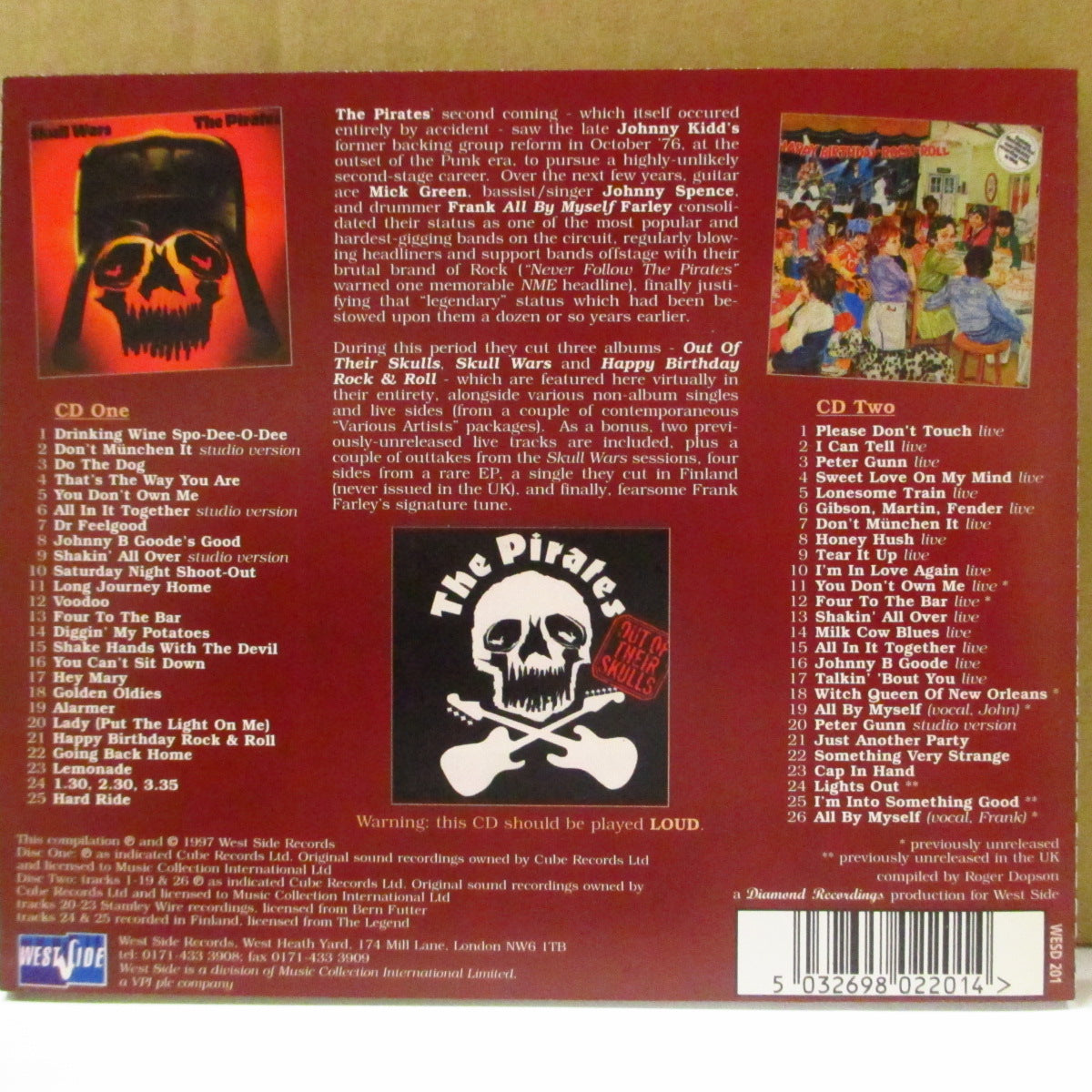 PIRATES (パイレーツ)  - Out Of Their Skulls Plus (UK '98 オリジナル 2xCD+日本帯, インサート) ディスコグラフィー・コンピ