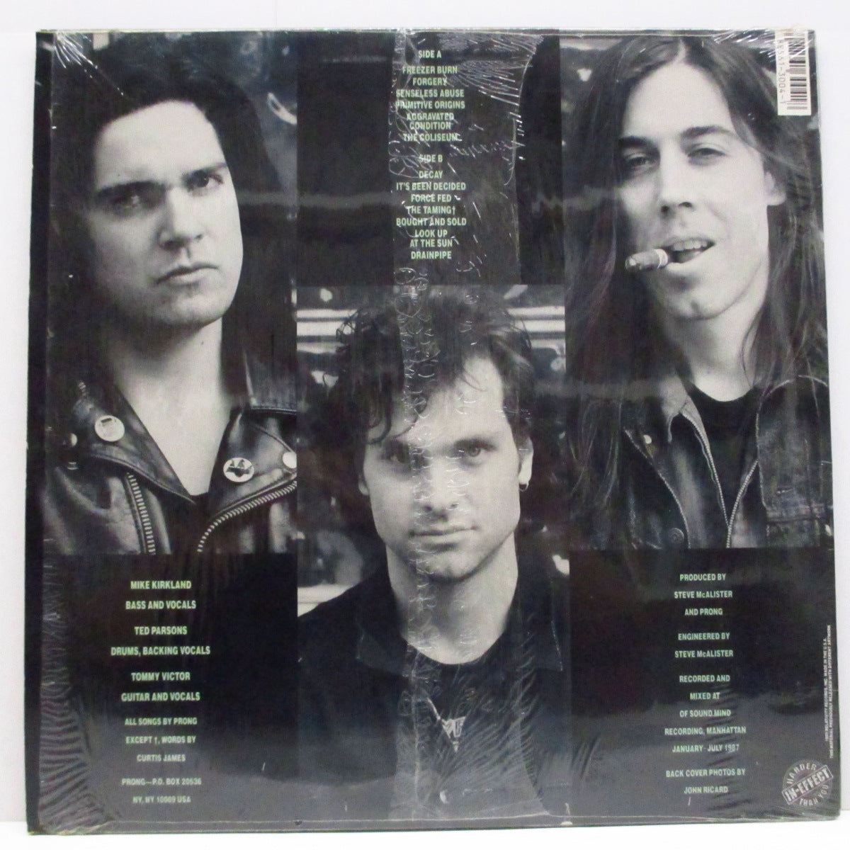 PRONG (プロング)  - Force Fed (US  '89 オリジナル LP+インナー/ステッカー付きジャケ）セカンド！