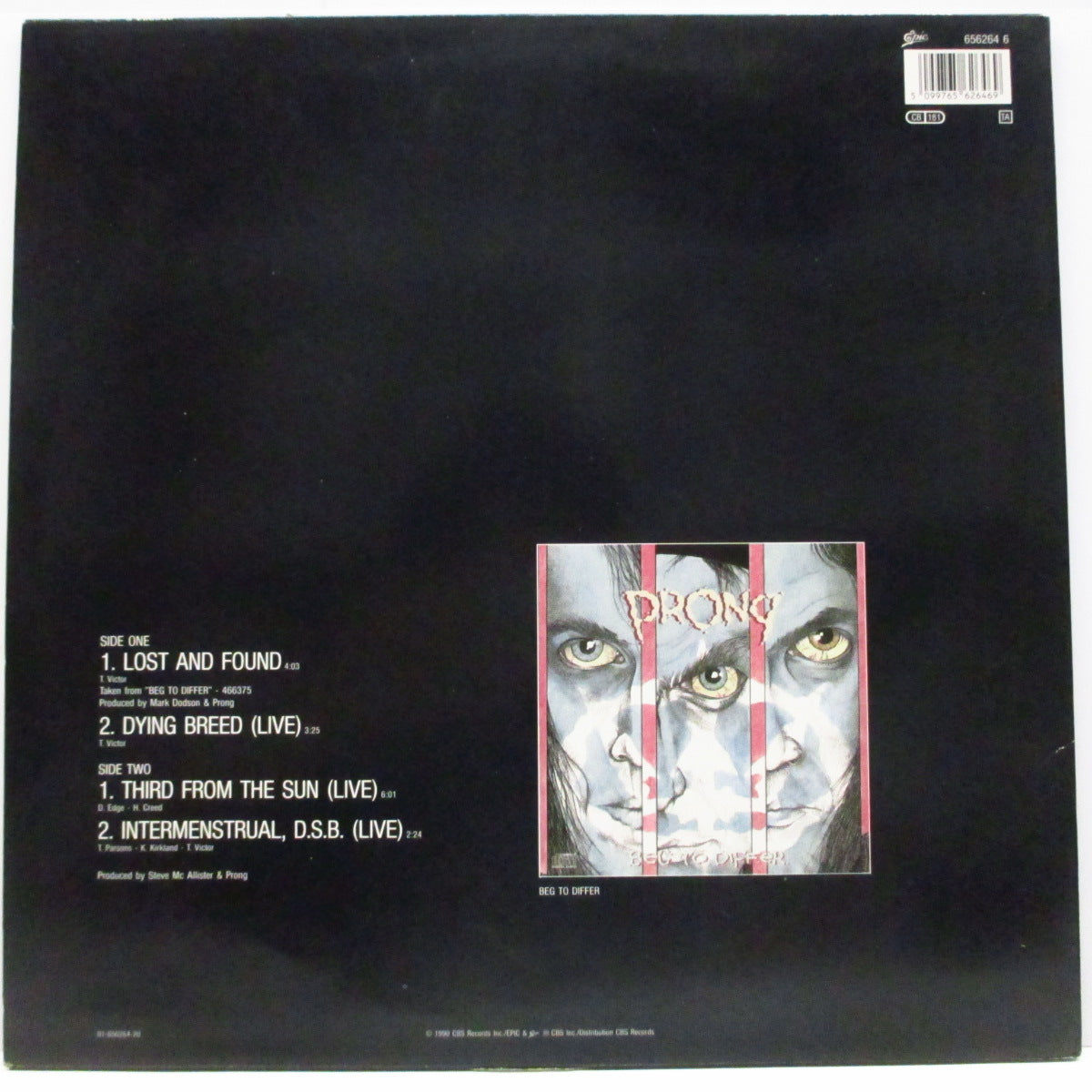 PRONG (プロング)  - Lost And Found + 3 'Live at CBGB' Tracks (EU '90 オリジナル 4曲入り 12")