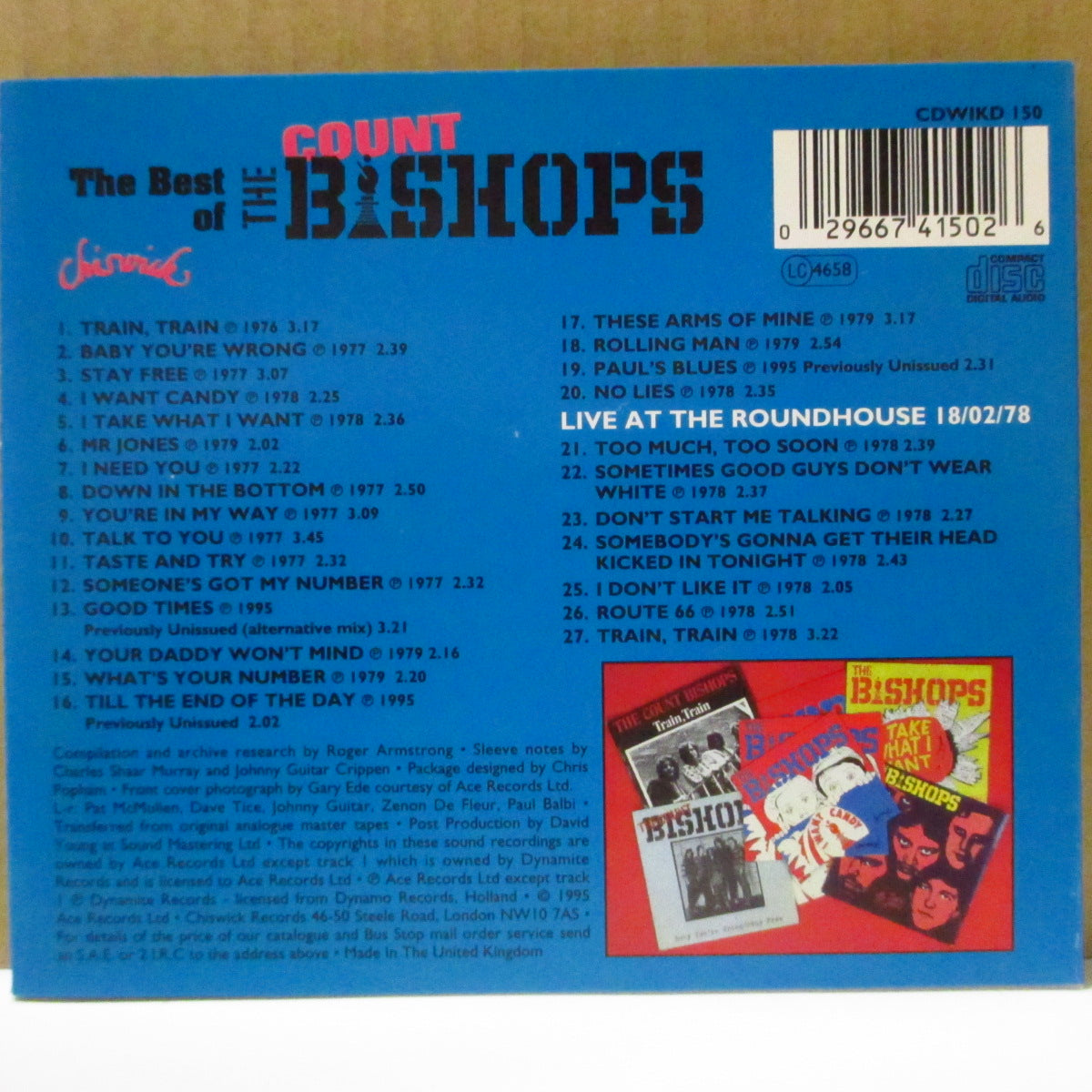 COUNT BISHOPS (カウント・ビショップス)  - The Best Of Count Bishops (UK '95 オリジナル CD) ベストアルバム