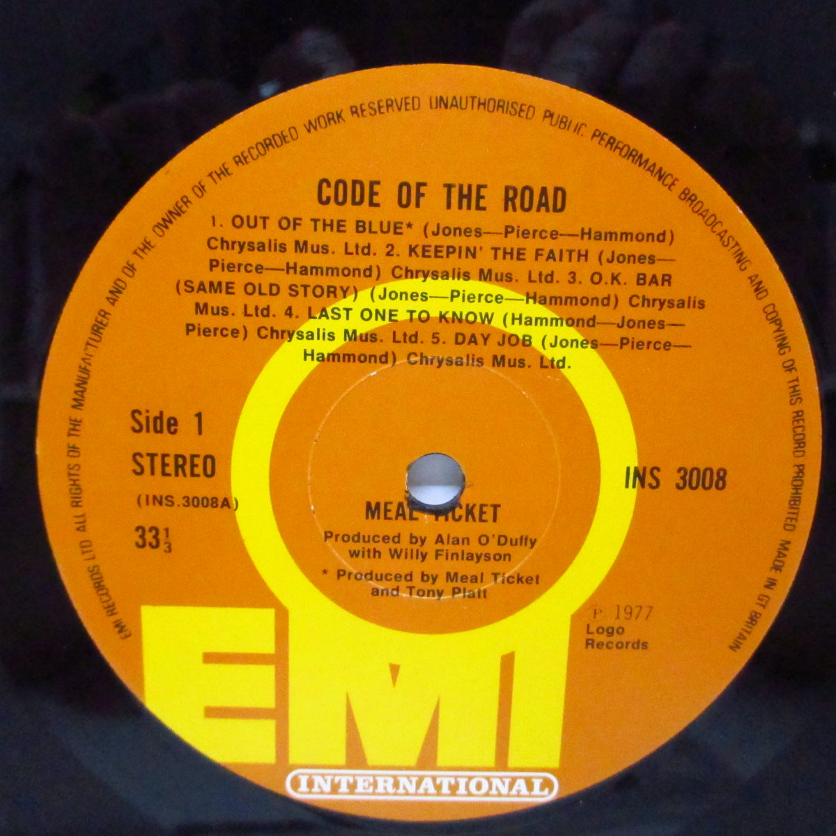 MEAL TICKET (ミール・チケット)  - Code Of The Road (UK オリジナル LP/両面コーティングジャケ) '77年ファーストアルバム！