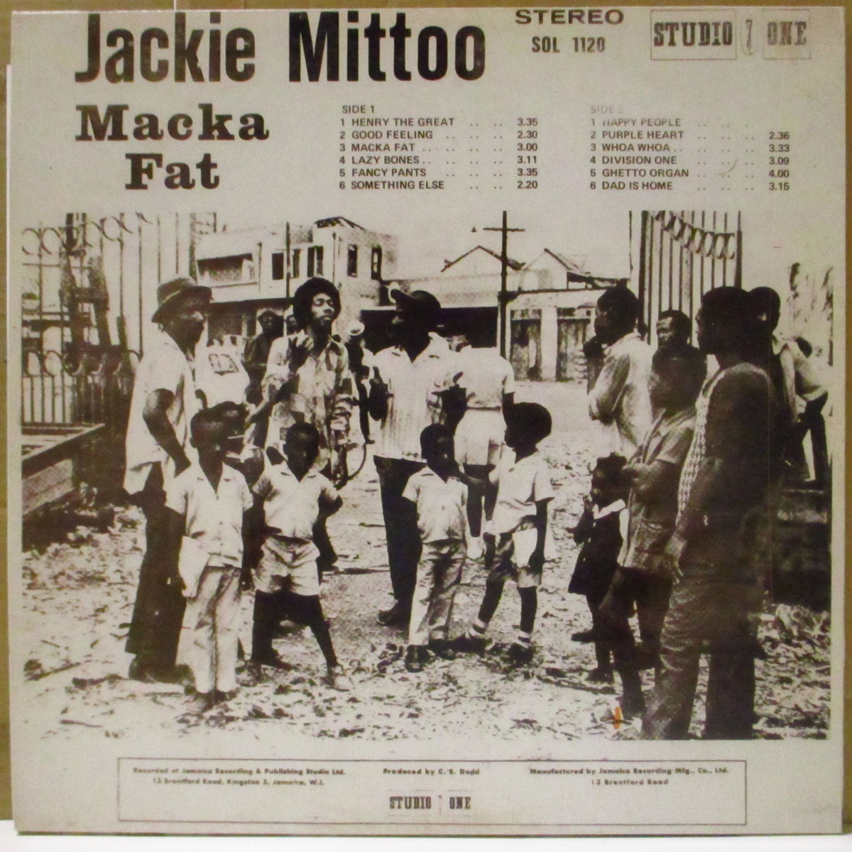 JACKIE MITTOO (ジャッキー・ミットゥ)  - Macka Fat (Jamaica 00's 再発「黒ホルンロゴ緑ラベ」 LP/廃盤 NEW) '71年5thアルバム