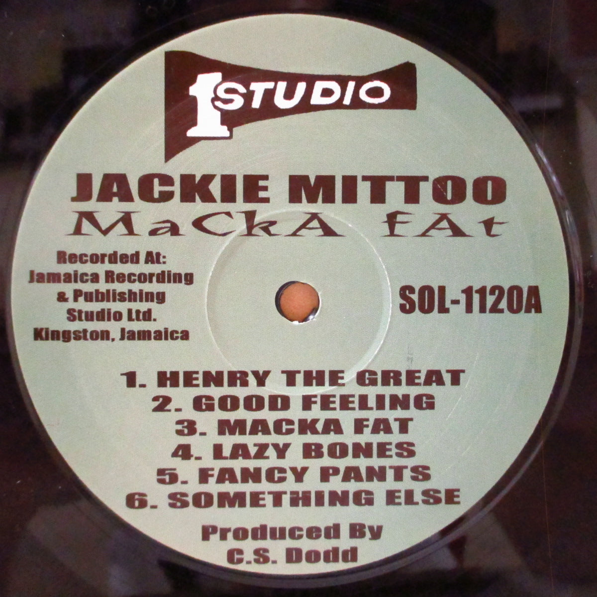 JACKIE MITTOO (ジャッキー・ミットゥ)  - Macka Fat (Jamaica 00's 再発「黒ホルンロゴ緑ラベ」 LP/廃盤 NEW) '71年5thアルバム