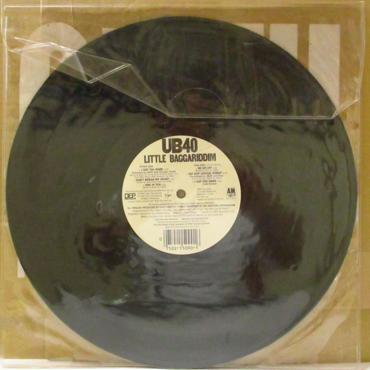 UB40 (ユービー40)  - Little Baggariddim (US '85 オリジナル33回転6曲入り 12インチ+レアステッカー付きプリント入りPVC)