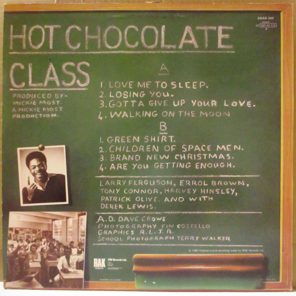 HOT CHOCOLATE (ホット・チョコレート)  - Class (UK '80 オリジナル・ステレオLP+歌詞インナー)名作6作目アルバム！