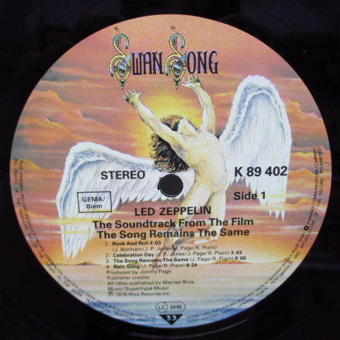 LED ZEPPELIN (レッド・ツェッペリン)  - The Song Remains The Same (German 70's Re 2xLP/Textured Emboos GS)