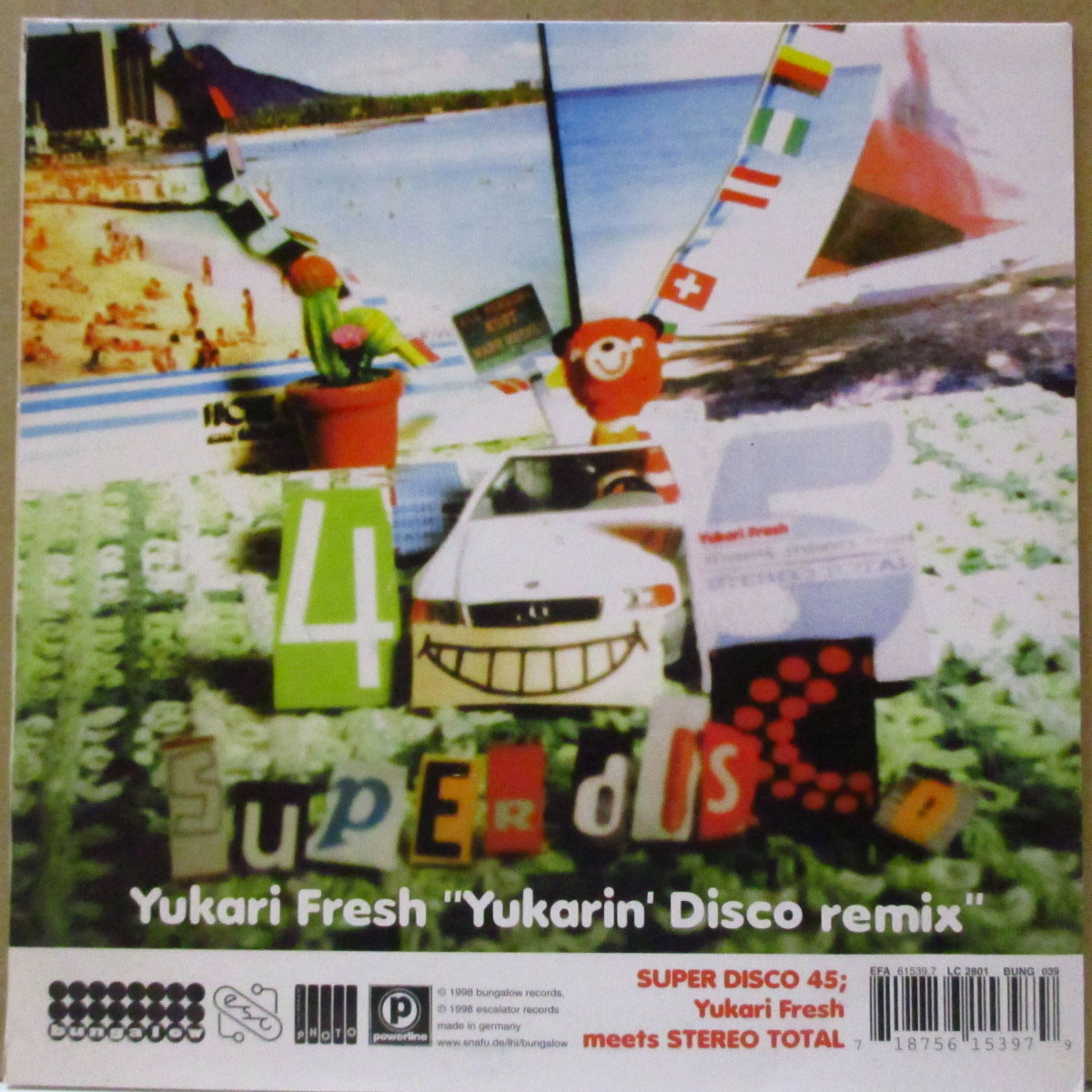 STEREO TOTAL / YUKARI FRESH (ステレオ・トータル / ユカリ・フレッシュ)  - Super Disco 45 (German オリジナル 7インチ+光沢ソフト紙ジャケ)