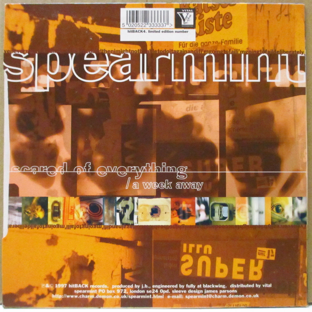 SPEARMINT (スペアミント)  - A Week Away (UK 限定 7インチ+光沢固紙ジャケ)