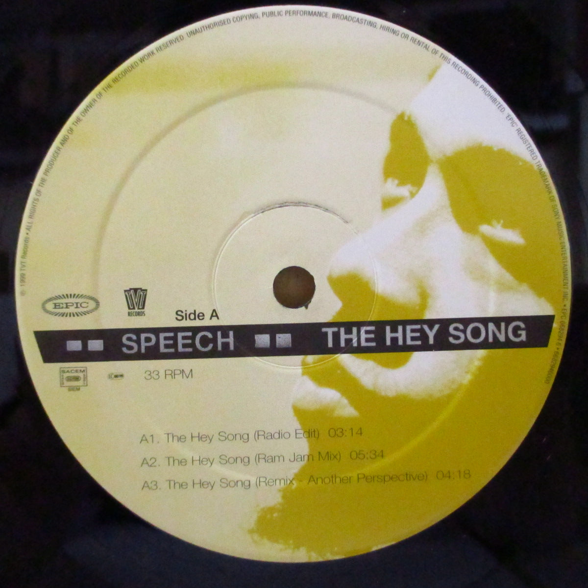 SPEECH (スピーチ)  - The Hey Song +4 (EU オリジナル5曲入り 12インチ) '99年EP