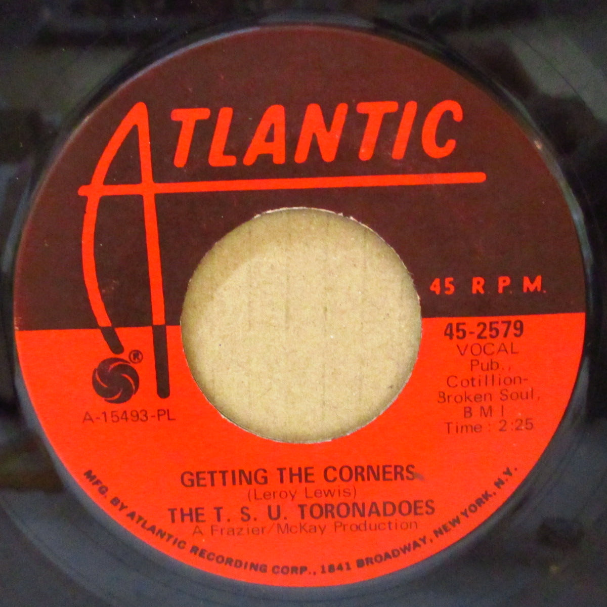 T.S.U.TORONADOES (T.S.U.トルネイドース)  - Getting The Corners (US '68年再発 7インチ/Atlantic-2579) ファンキー・クロスオーバー名曲！