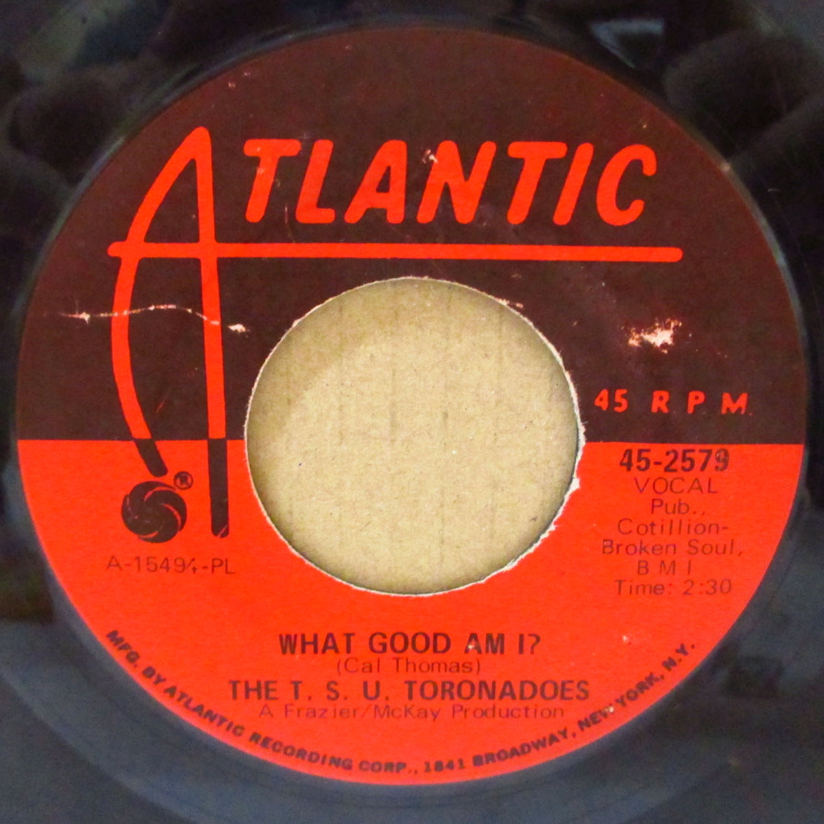 T.S.U.TORONADOES (T.S.U.トルネイドース)  - Getting The Corners (US '68年再発 7インチ/Atlantic-2579) ファンキー・クロスオーバー名曲！