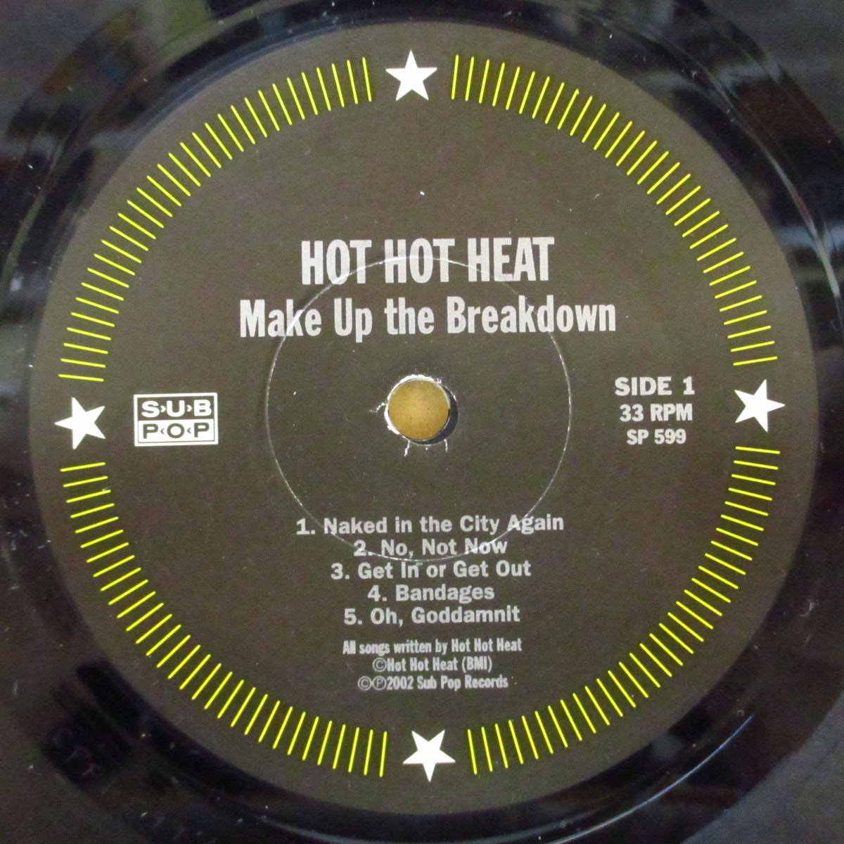 HOT HOT HEAT (ホット・ホット・ヒート)  - Make Up The Breakdown (US オリジナル180グラム重量 LP/レアステッカー付き光沢ジャケ) '02年1stアルバム
