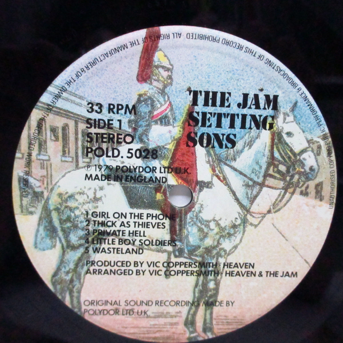 JAM, THE (ザ・ジャム)  - Setting Sons (UK '79 セカンドプレス 「ピクチャーラベ」LP+インナー/曲目が印刷された両面エンボス加工ジャケ)  