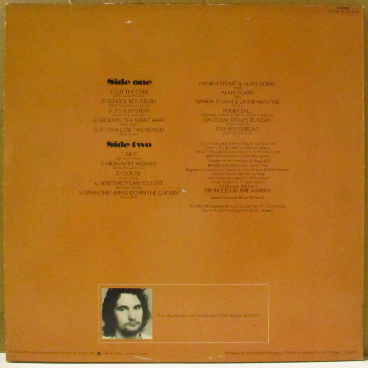 AVERAGE WHITE BAND (アヴェレイジ・ホワイト・バンド)  - Cut The Cake (UK '75 オリジナル・ステレオ LP)名作サードアルバム！